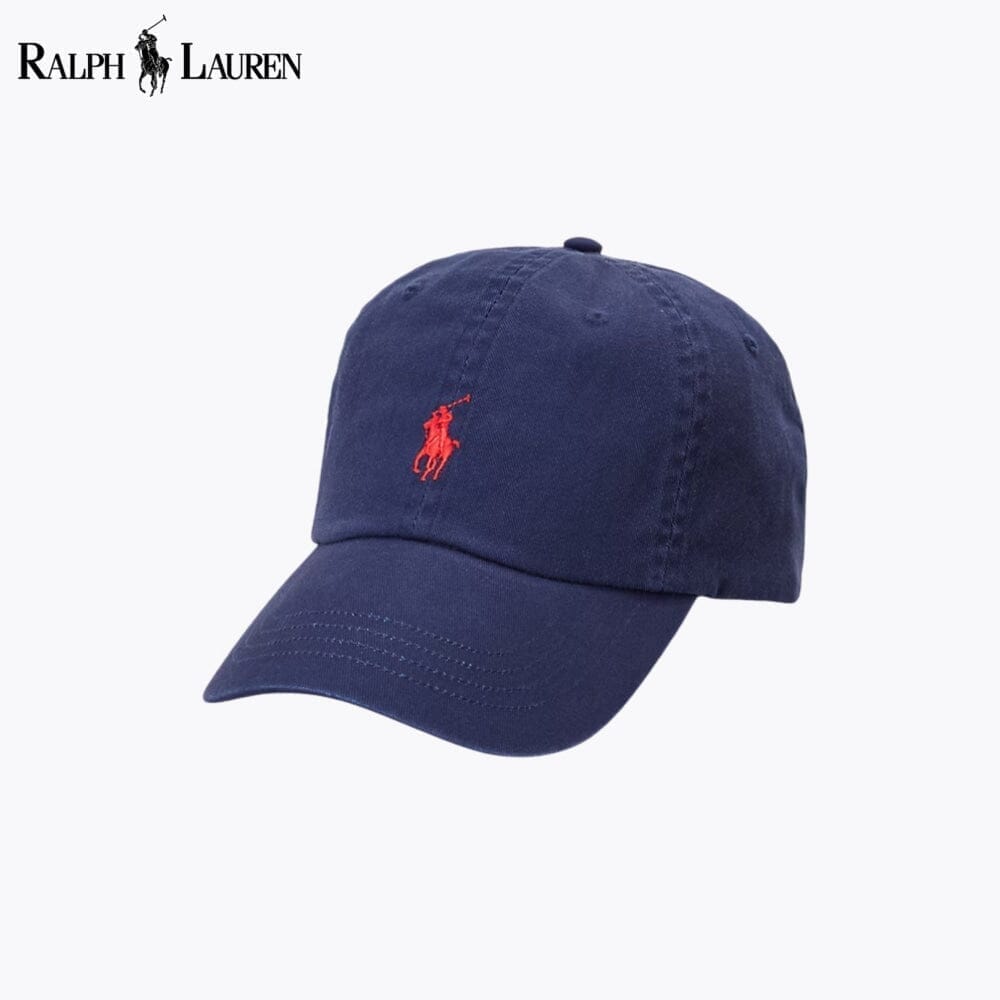 RL Cotton Chino Baseball Cap Ralph Lauren Adelstein Navy 
