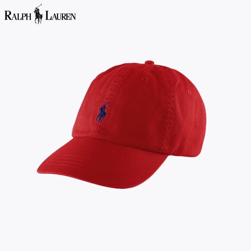 RL Cotton Chino Baseball Cap Ralph Lauren Adelstein Red 