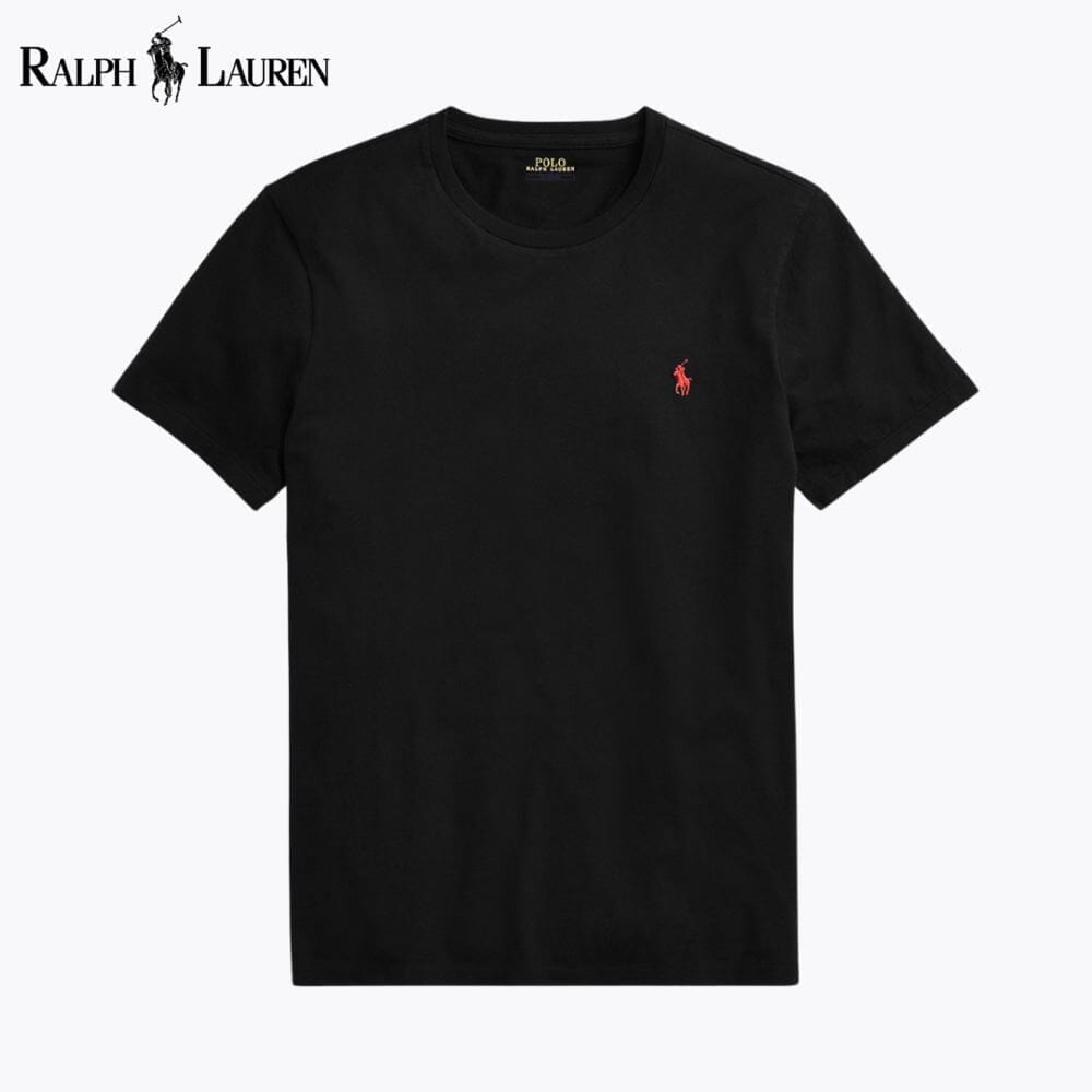RL Custom Slim Fit Jersey Crewneck T-Shirt Ralph Lauren Adelstein Black S 