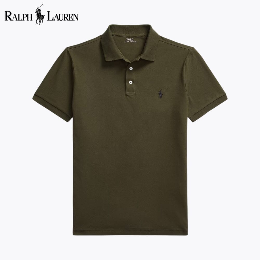 RL Custom Slim Fit Stretch Mesh Polo Shirt Ralph Lauren Adelstein Company Olive S 