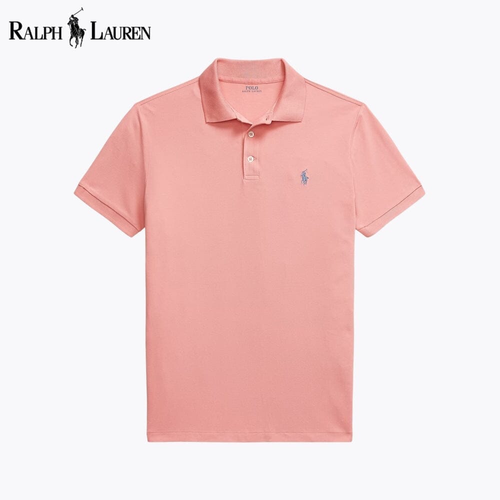 RL Custom Slim Fit Stretch Mesh Polo Shirt Ralph Lauren Adelstein Rose S 