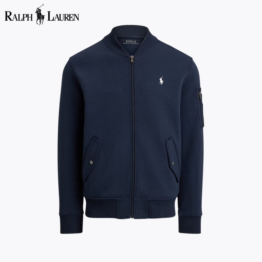 RL Double-Knit Bomber Jacket Ralph Lauren Adelstein College Navy S 