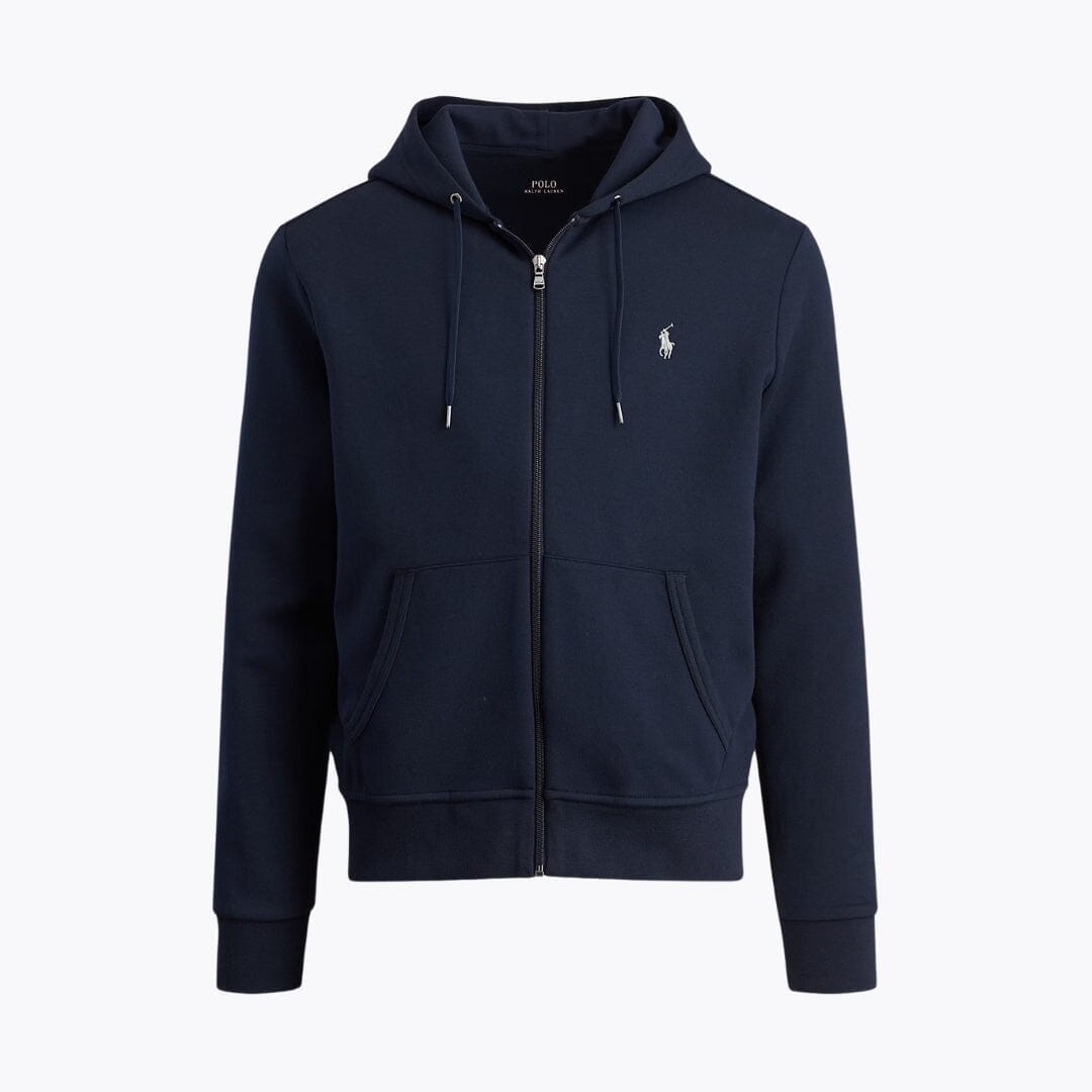 RL Double-Knit Full-Zip Hoodie Ralph Lauren Adelstein Aviator Navy S 
