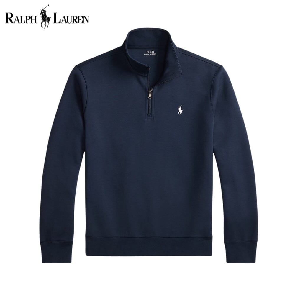 RL Double-Knit Mockneck Pullover Ralph Lauren Adelstein Aviator Navy S 