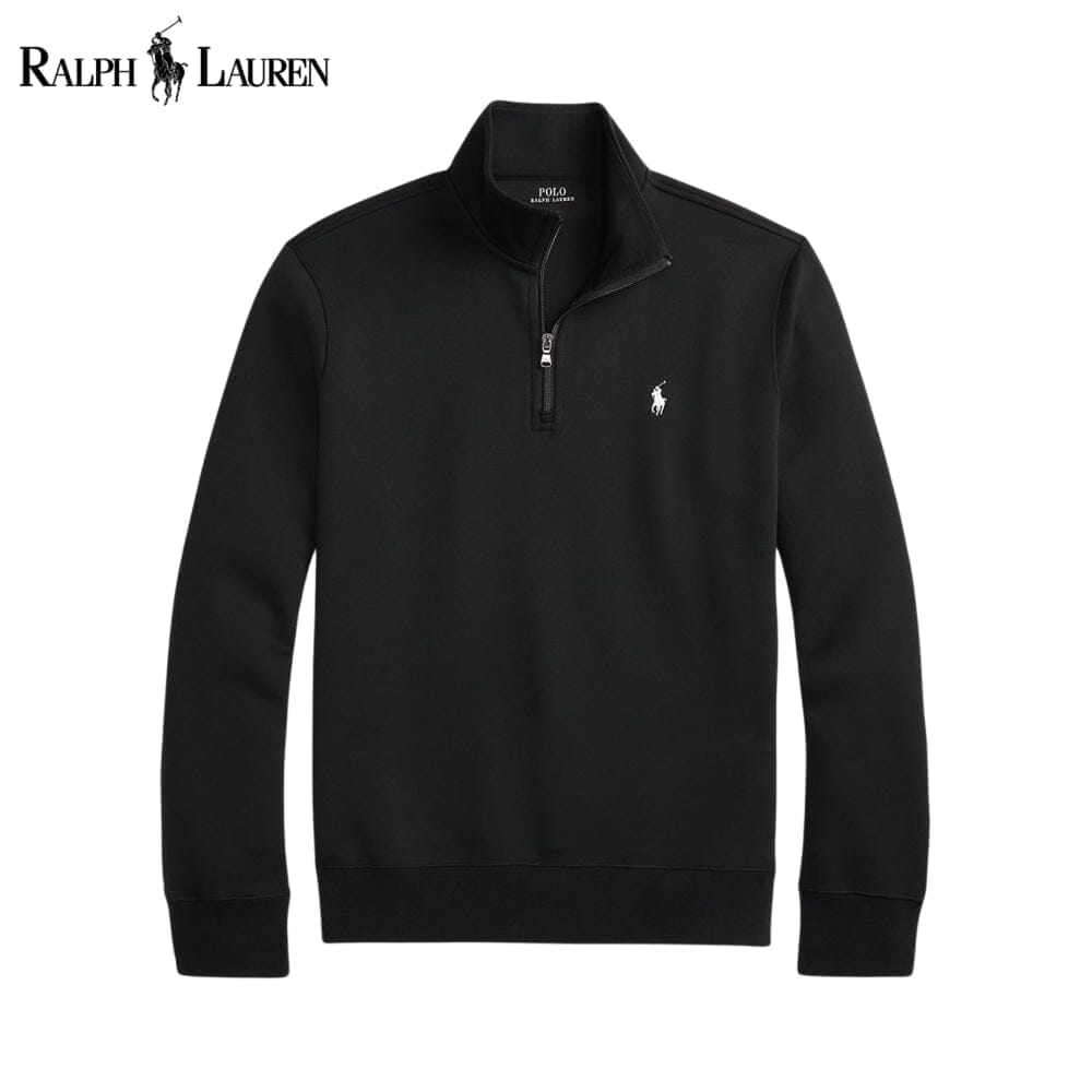 RL Double-Knit Mockneck Pullover Ralph Lauren Adelstein Black S 