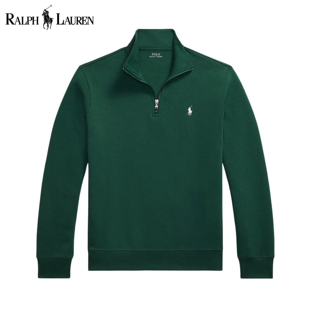 RL Double-Knit Mockneck Pullover Ralph Lauren Adelstein Pine Green S 