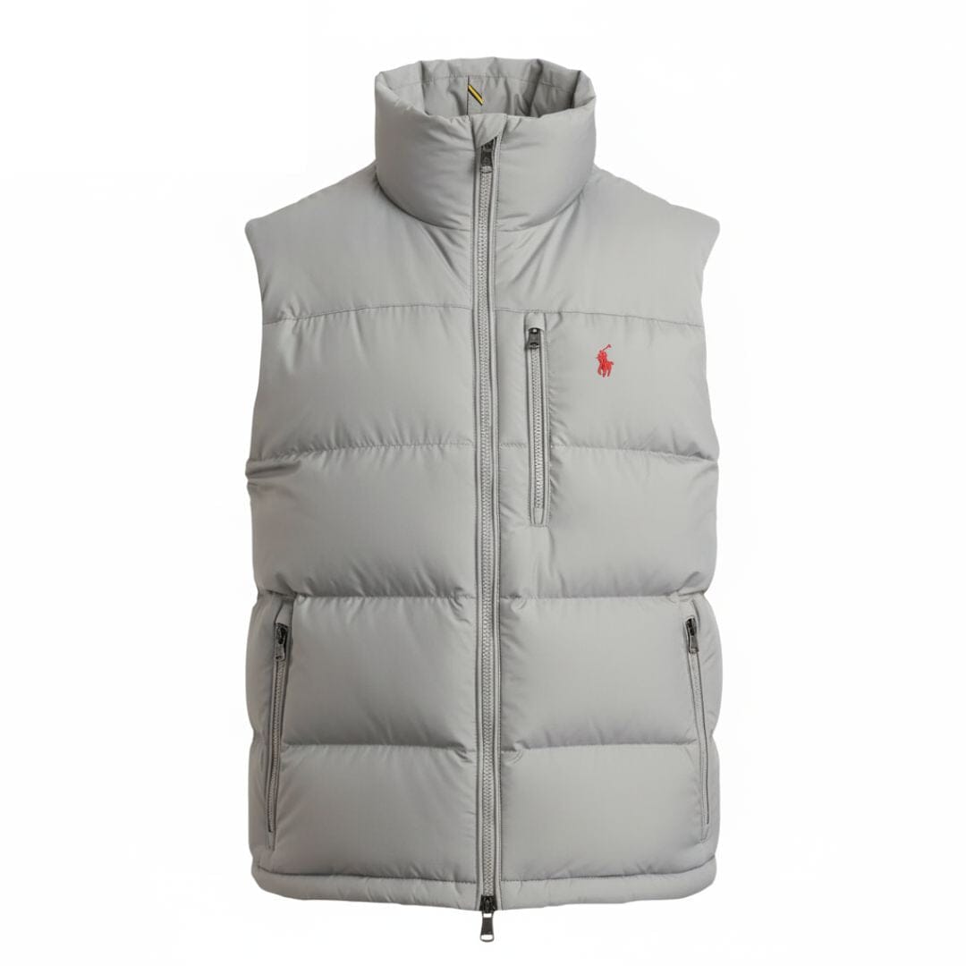 RL | Gilet Signature Homme – Déstockage Ralph Lauren Adelstein Gris Clair XS 
