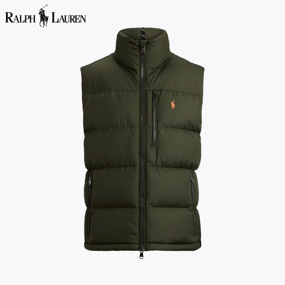 RL Gorham Down Gilet Ralph Lauren Adelstein Olive Green S 
