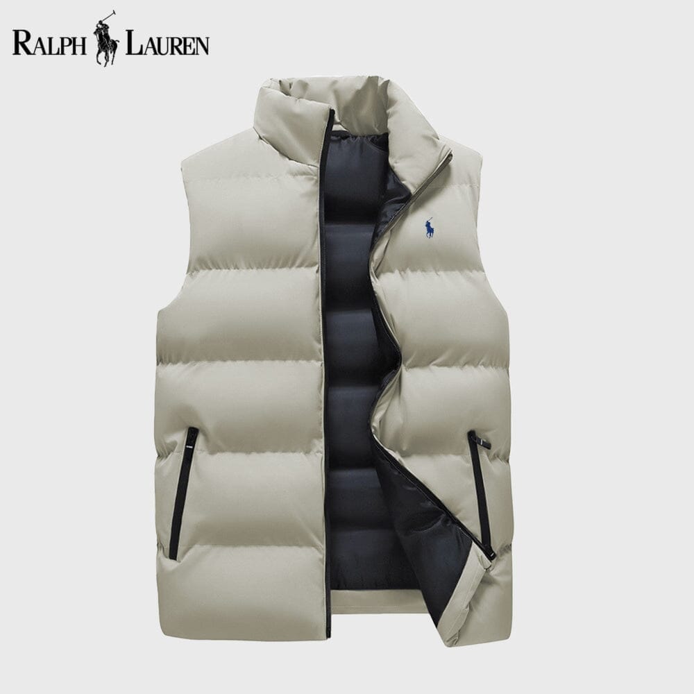 RL Insulated Down Puffer Waistcoat Ralph Lauren Adelstein Cream S 