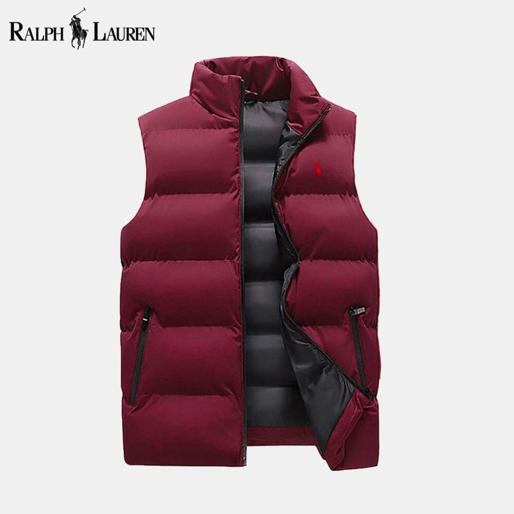 RL Insulated Down Puffer Waistcoat Ralph Lauren Adelstein Military Red S 