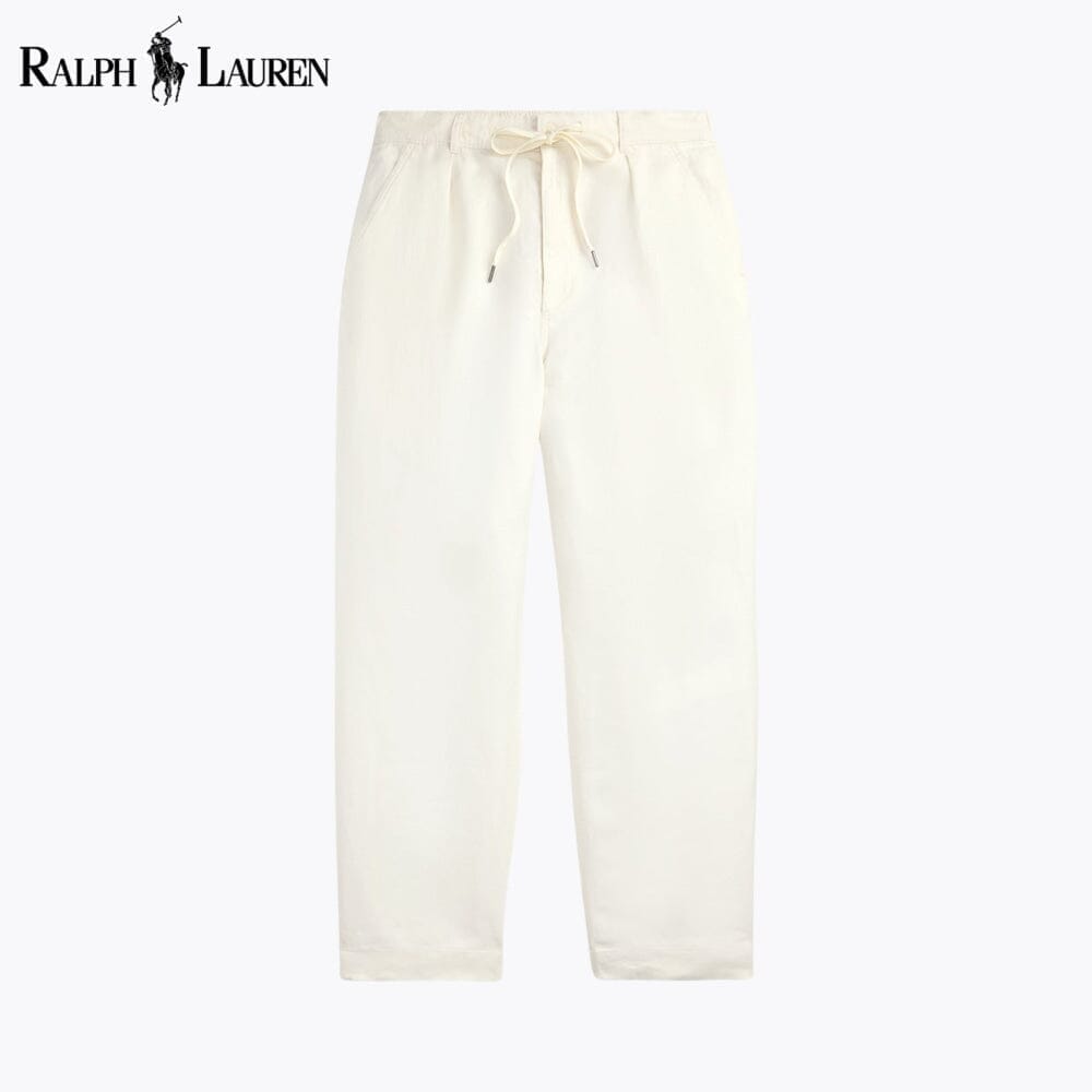 RL Lateef Relaxed Fit Pleated Linen Pant Ralph Lauren Adelstein Cream 28 