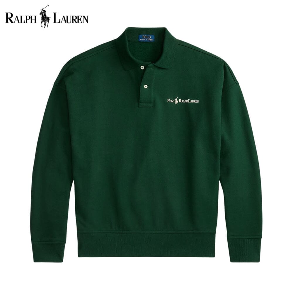 RL Logo Collared Sweatshirt Ralph Lauren Adelstein Pine Green S 
