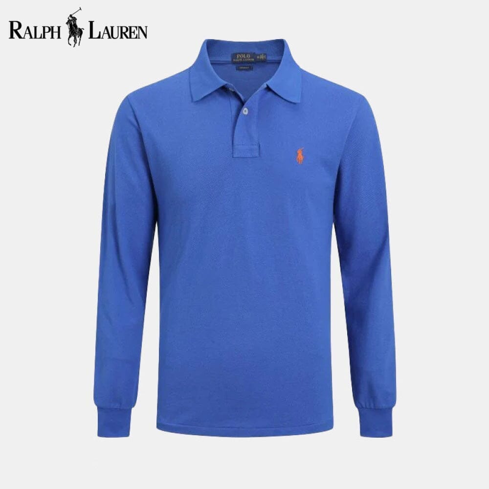 RL Long Slim Fit Dress Shirt Ralph Lauren Adelstein Blue S 