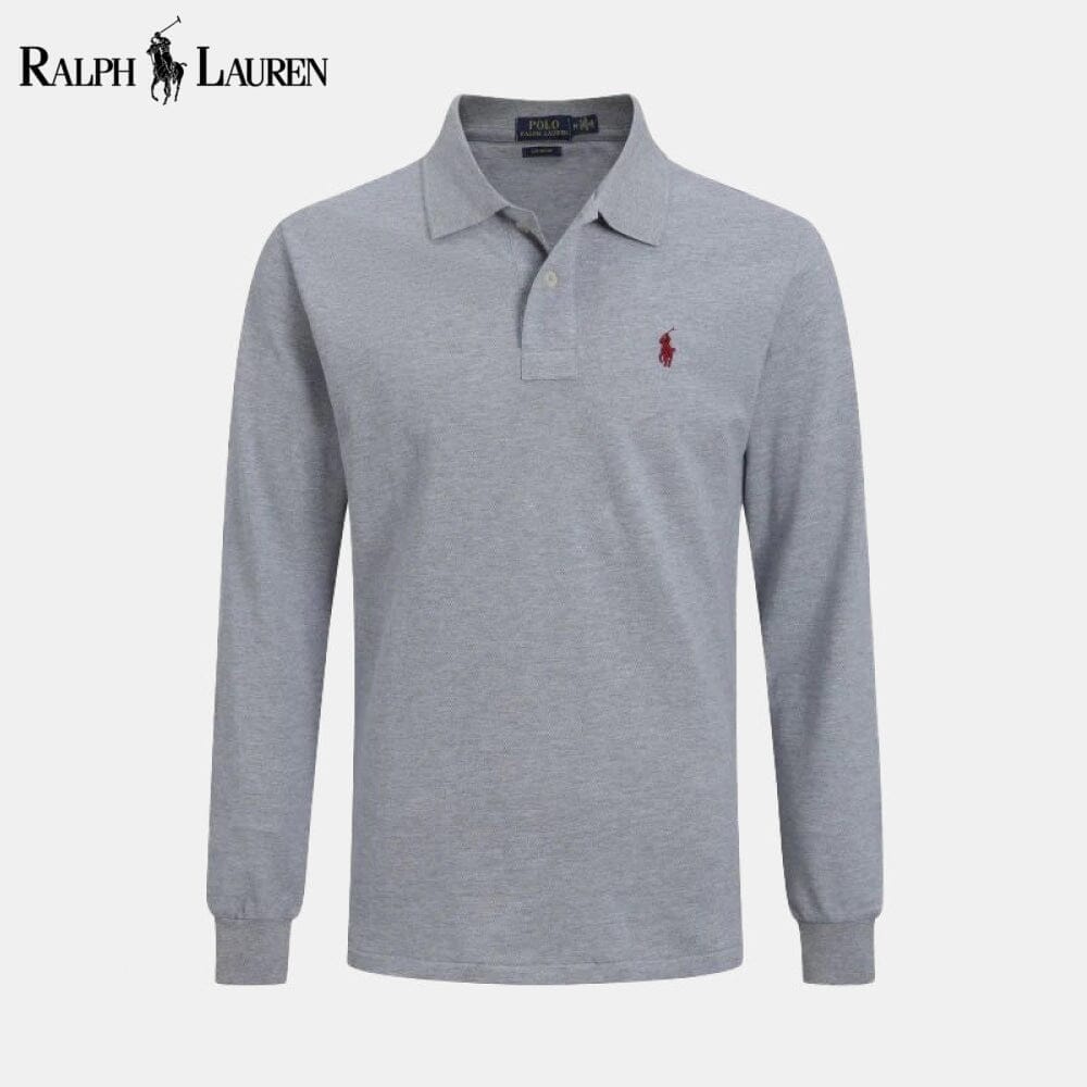 RL Long Slim Fit Dress Shirt Ralph Lauren Adelstein Gray S 