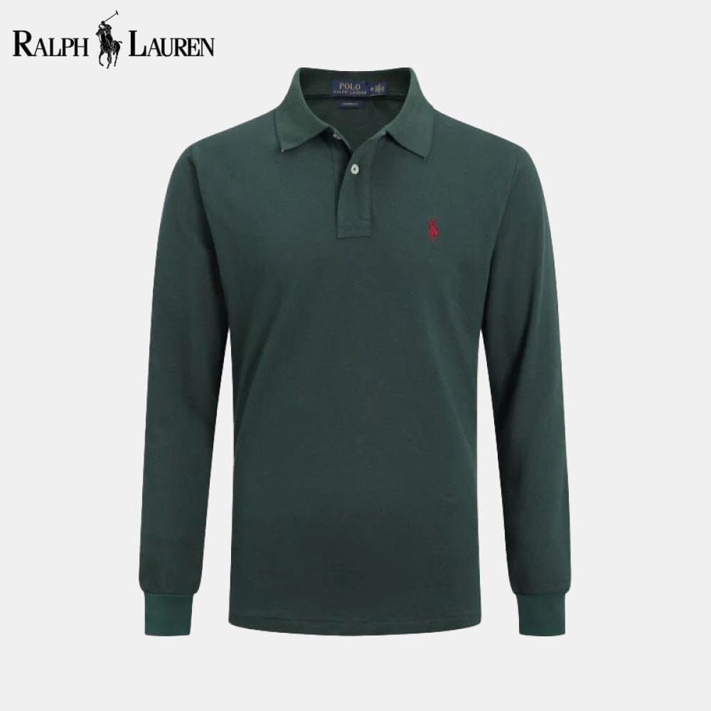 RL Long Slim Fit Dress Shirt Ralph Lauren Adelstein Green S 
