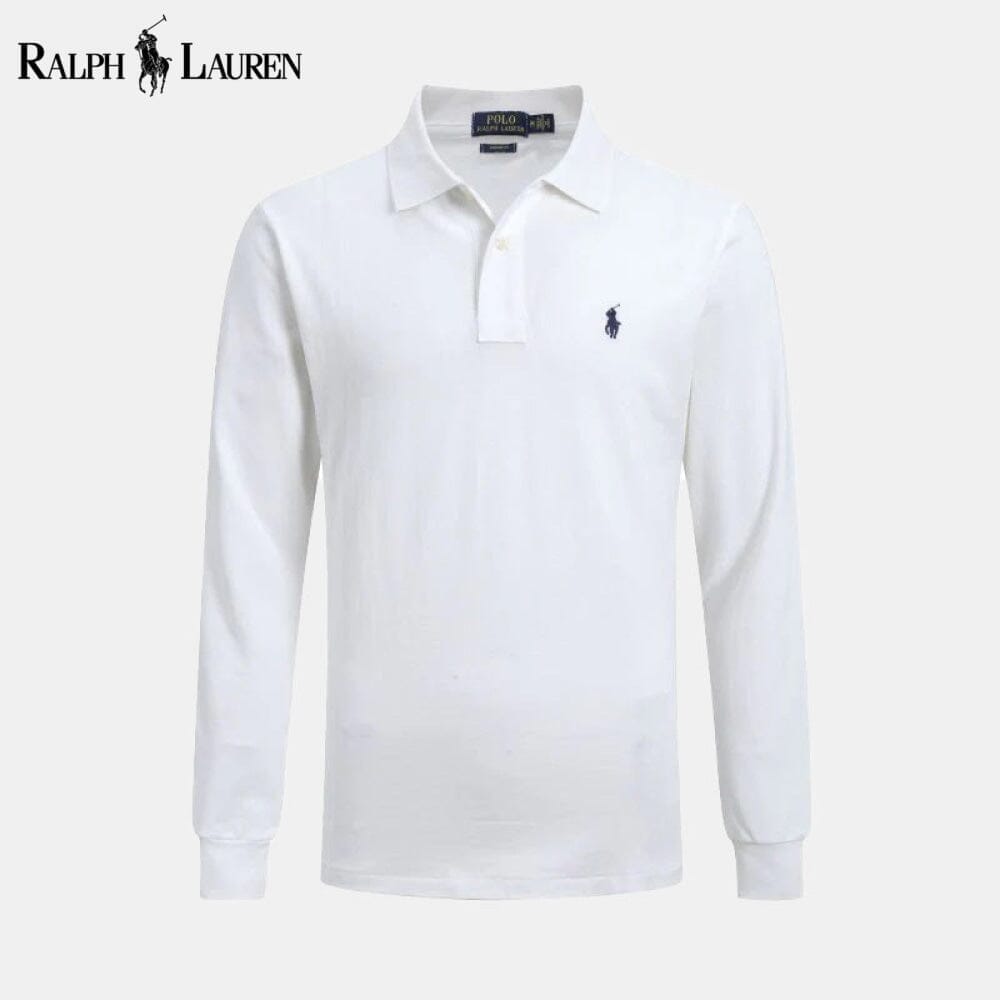 RL Long Slim Fit Dress Shirt Ralph Lauren Adelstein White S 