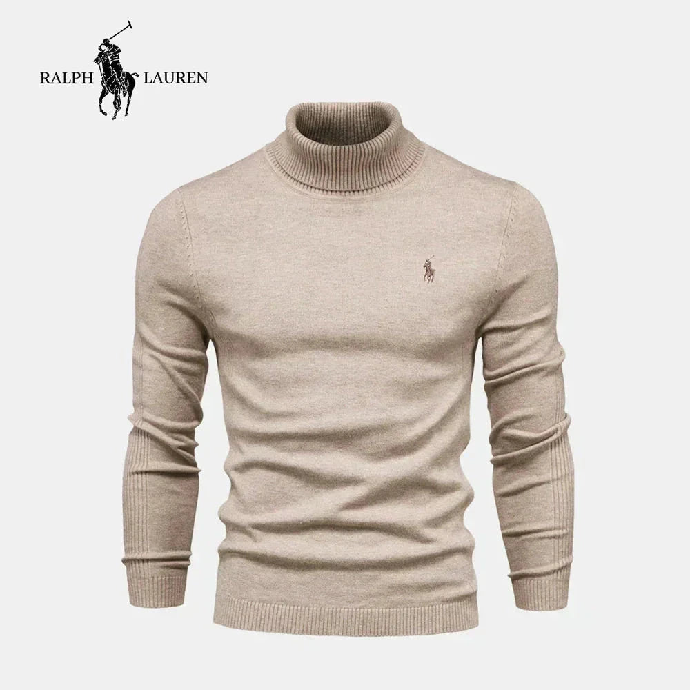 RL Men's Turtleneck Sweater (Clearance) Ralph Lauren Adelstein Beige S 