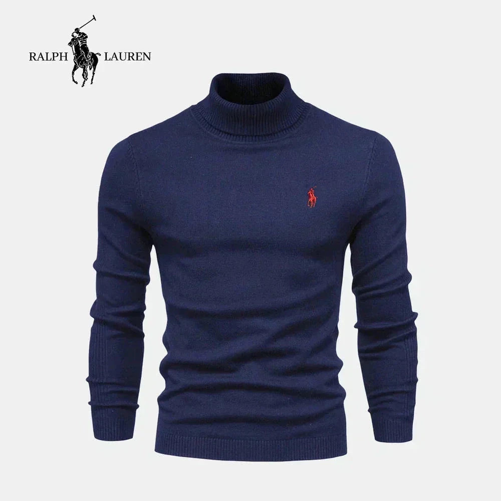 RL Men's Turtleneck Sweater (Clearance) Ralph Lauren Adelstein Blue S 
