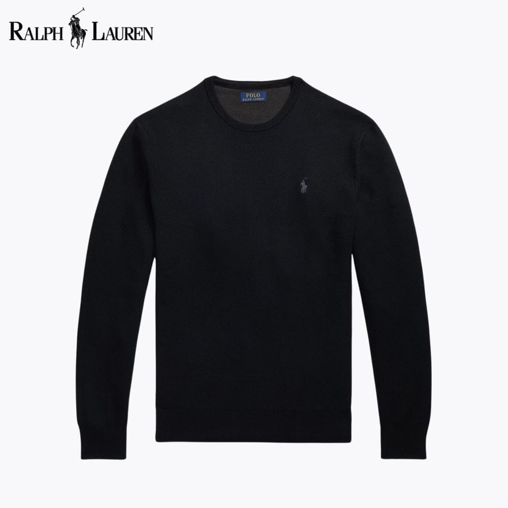 RL Mesh-Knit Cotton Crewneck Sweater Ralph Lauren Adelstein 