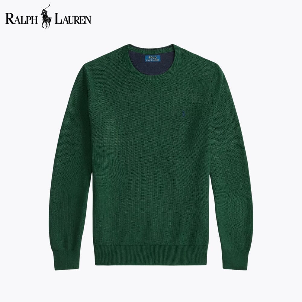 RL Mesh-Knit Cotton Crewneck Sweater Ralph Lauren Adelstein 
