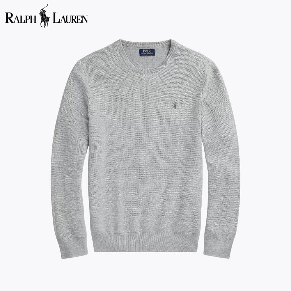 RL Mesh-Knit Cotton Crewneck Sweater Ralph Lauren Adelstein 