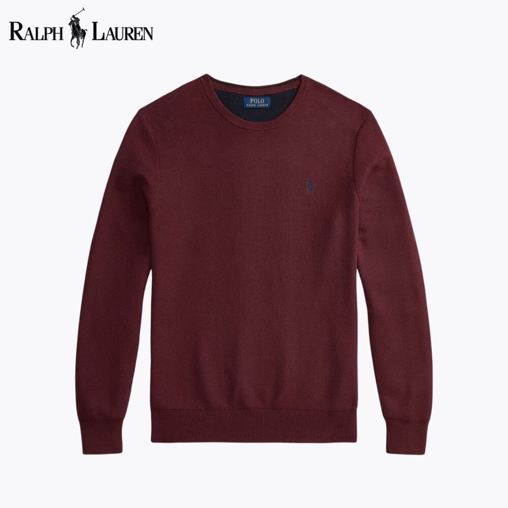 RL Mesh-Knit Cotton Crewneck Sweater Ralph Lauren Adelstein 