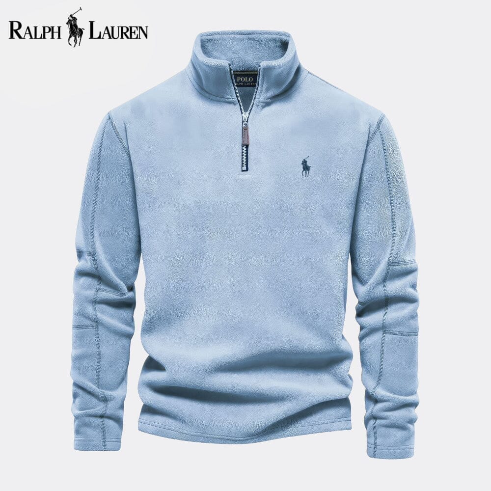 RL Prestige Cable-Knit Wool Knit Sweater Ralph Lauren Adelstein Light Blue S 