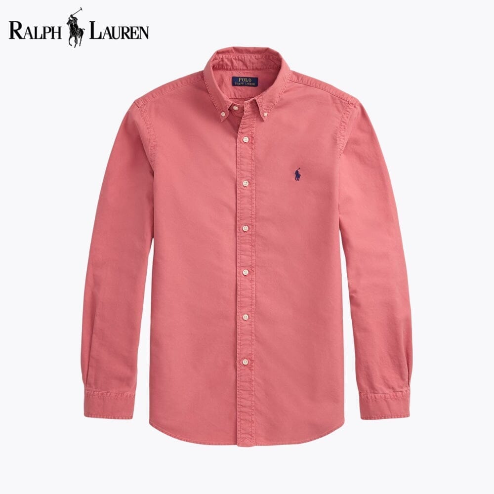 RL Slim Fit Garment-Dyed Oxford Shirt Ralph Lauren Adelstein Berry S 