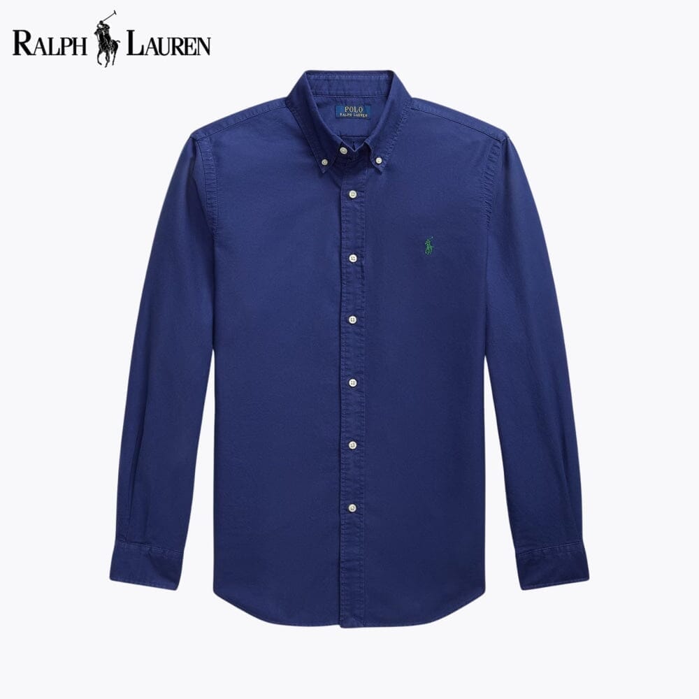 RL Slim Fit Garment-Dyed Oxford Shirt Ralph Lauren Adelstein Freshwater S 