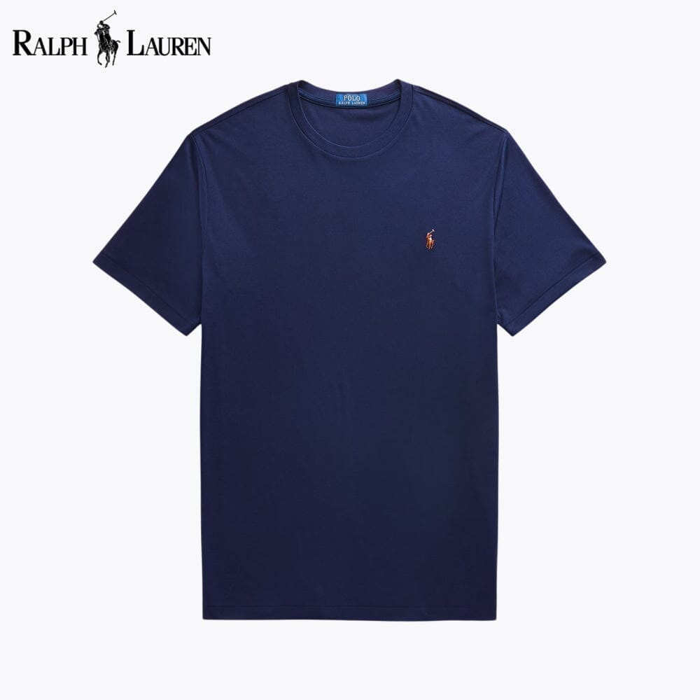 RL Soft Cotton Crewneck T-Shirt Ralph Lauren Adelstein Blue Navy S 