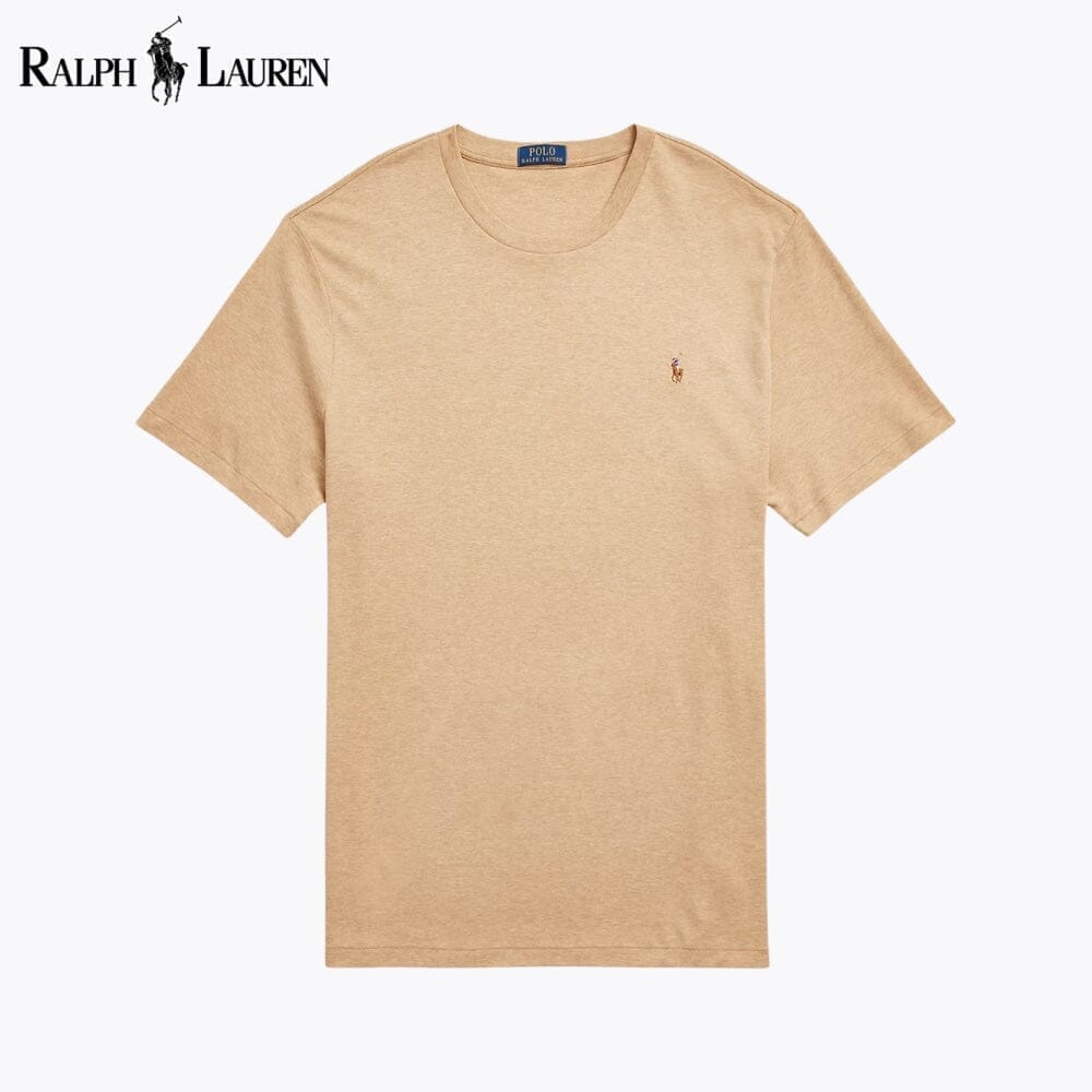 RL Soft Cotton Crewneck T-Shirt Ralph Lauren Adelstein Camel S 