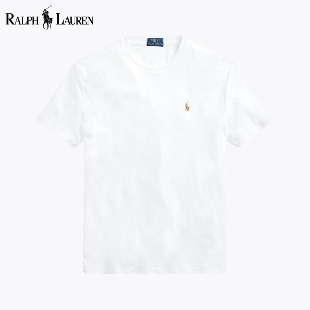 RL Soft Cotton Crewneck T-Shirt Ralph Lauren Adelstein White S 