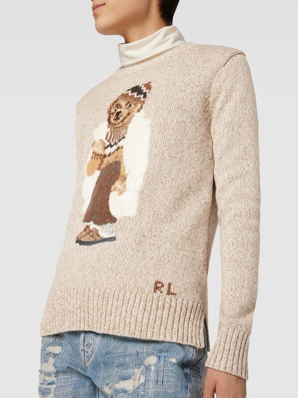 RL Sweater | Bear White Coat Ralph Lauren Adelstein 