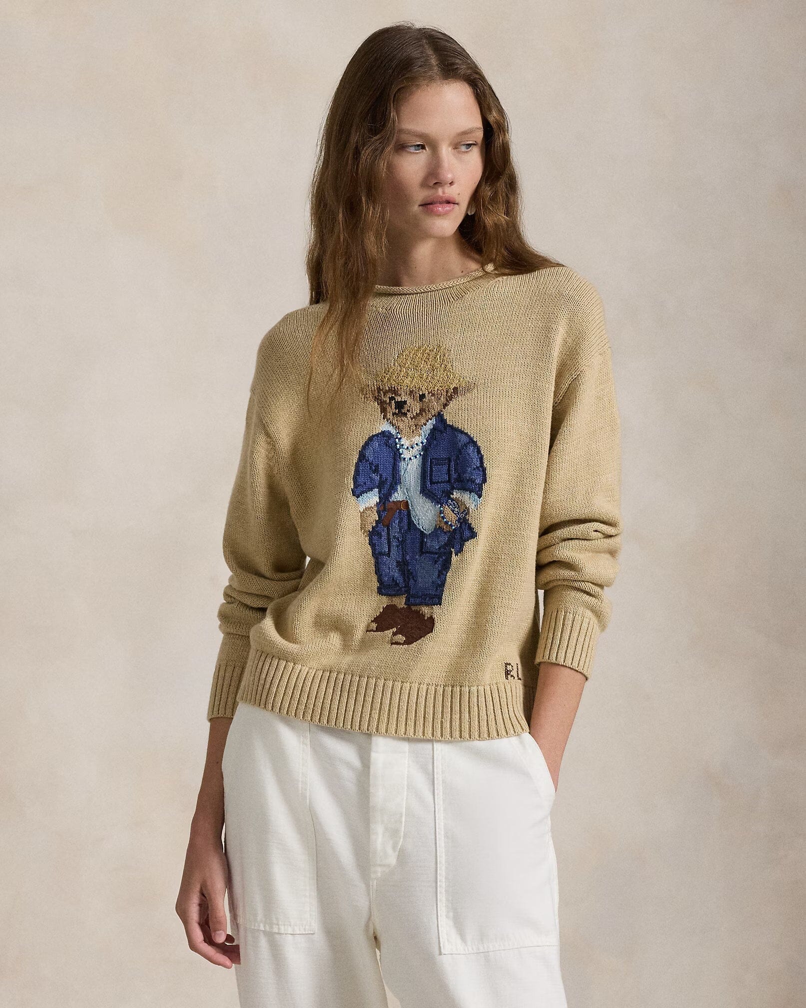 RL Sweater | Polo Bear Turtleneck Ralph Lauren Adelstein Beige XS 
