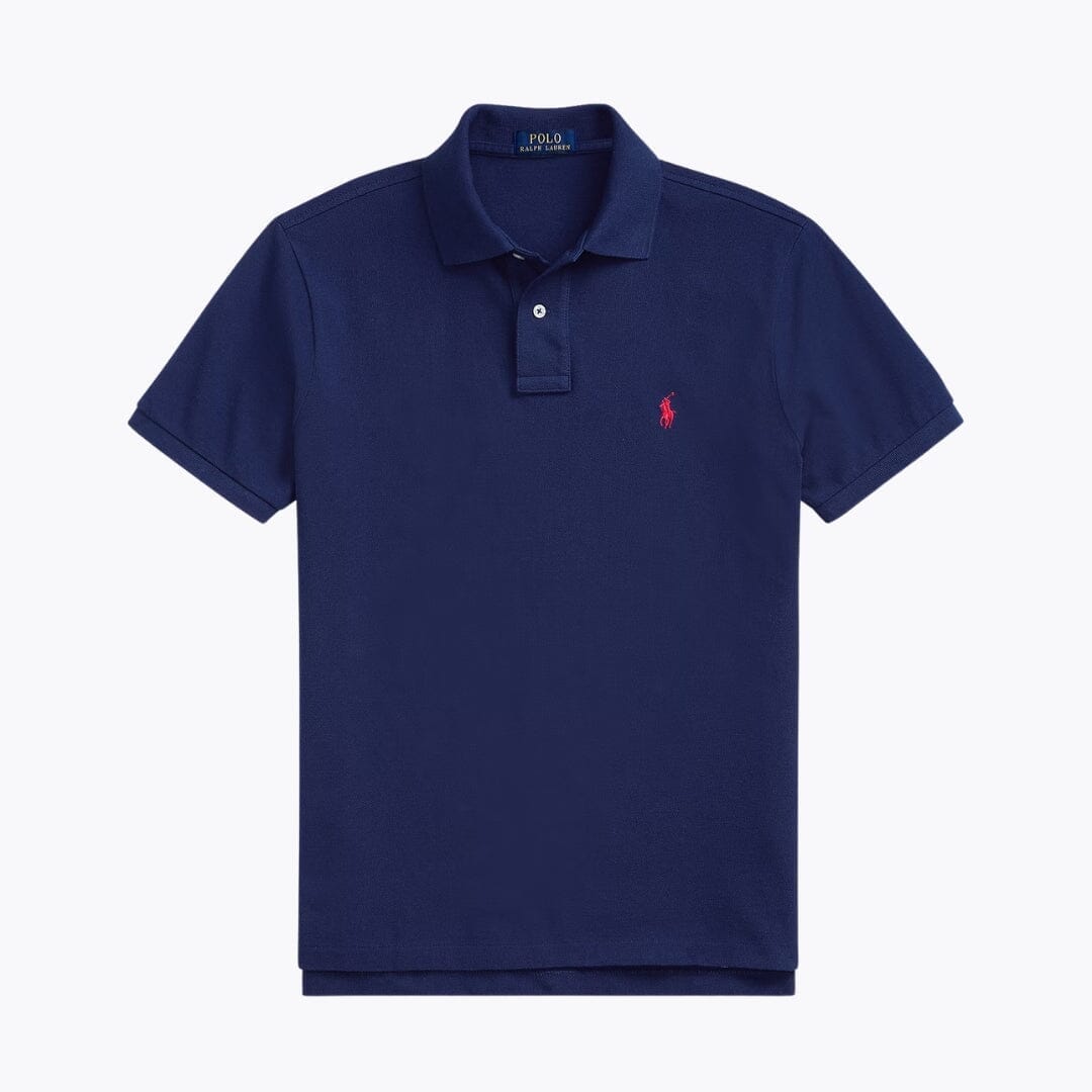 RL The Iconic Mesh Polo Shirt Ralph Lauren Adelstein Navy/Red S 