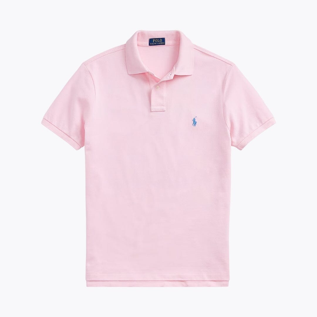 RL The Iconic Mesh Polo Shirt Ralph Lauren Adelstein Pink/Blue S 