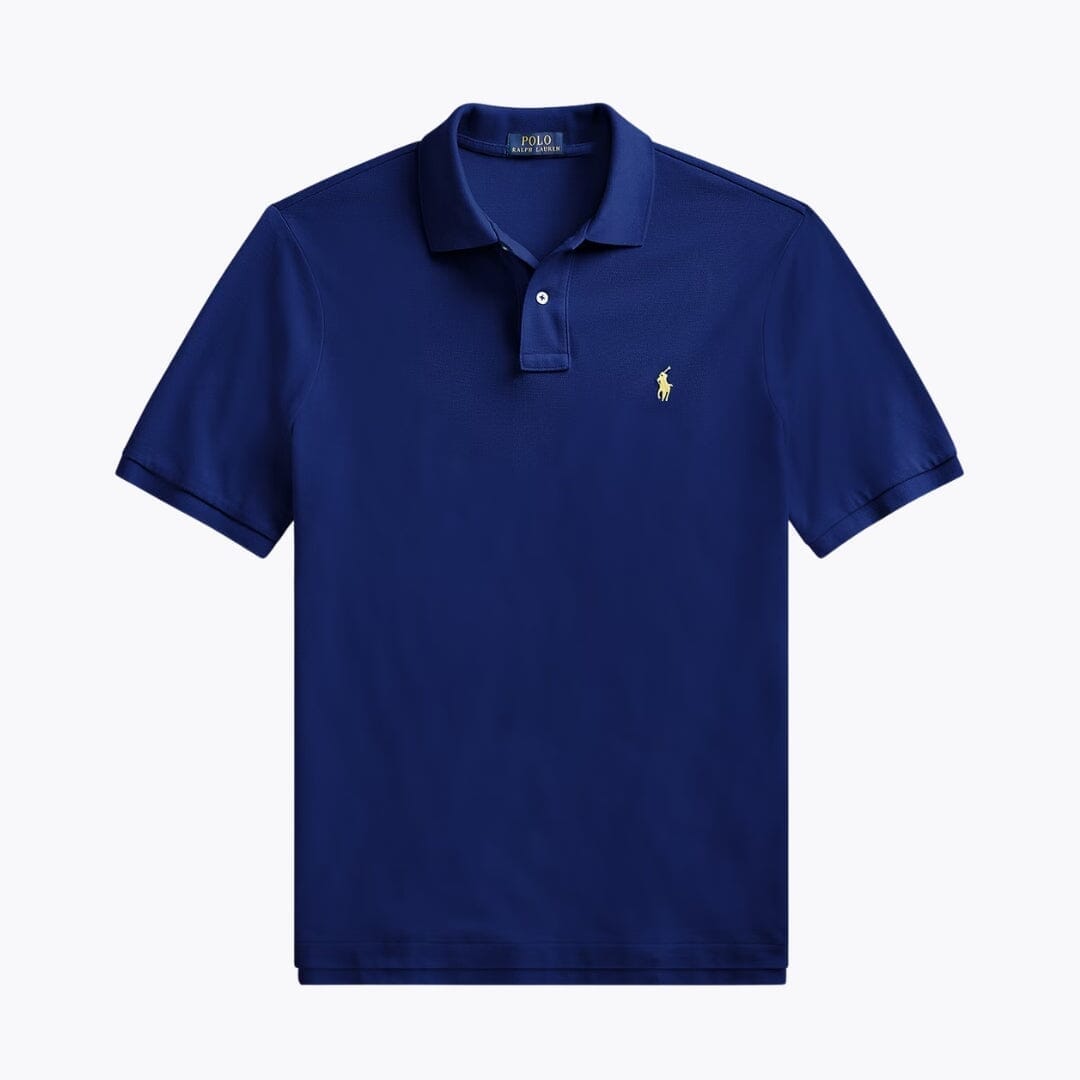 RL The Iconic Mesh Polo Shirt Ralph Lauren Adelstein Royal/Yellow S 