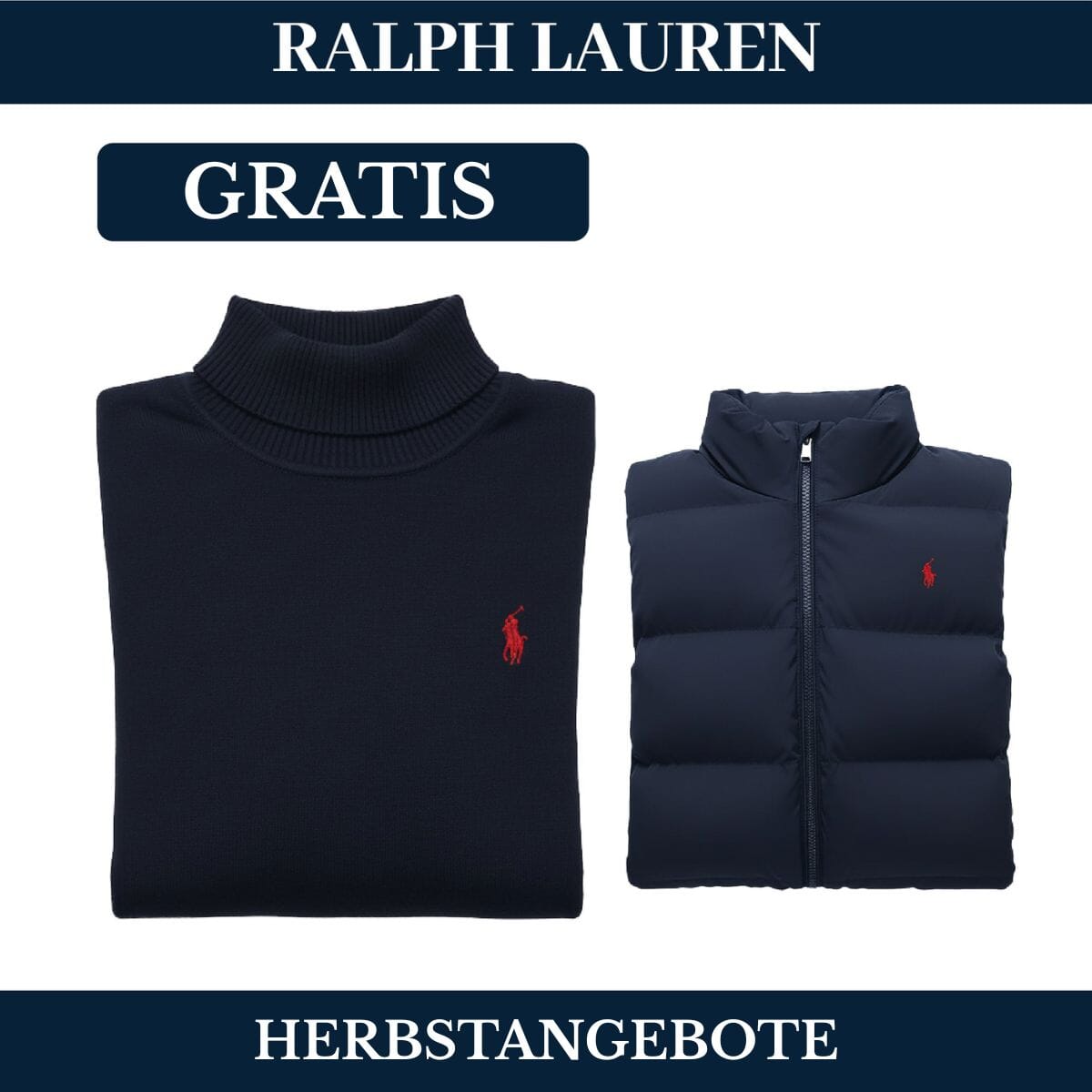RL Weste + Gratis-Pullover (LAGERRÄUMUNG) Ralph Lauren Adelstein 