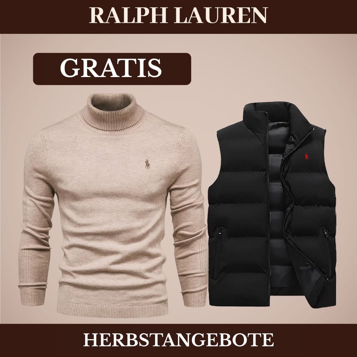 RL Weste + Gratis-Pullover (LAGERRÄUMUNG) Ralph Lauren Adelstein 