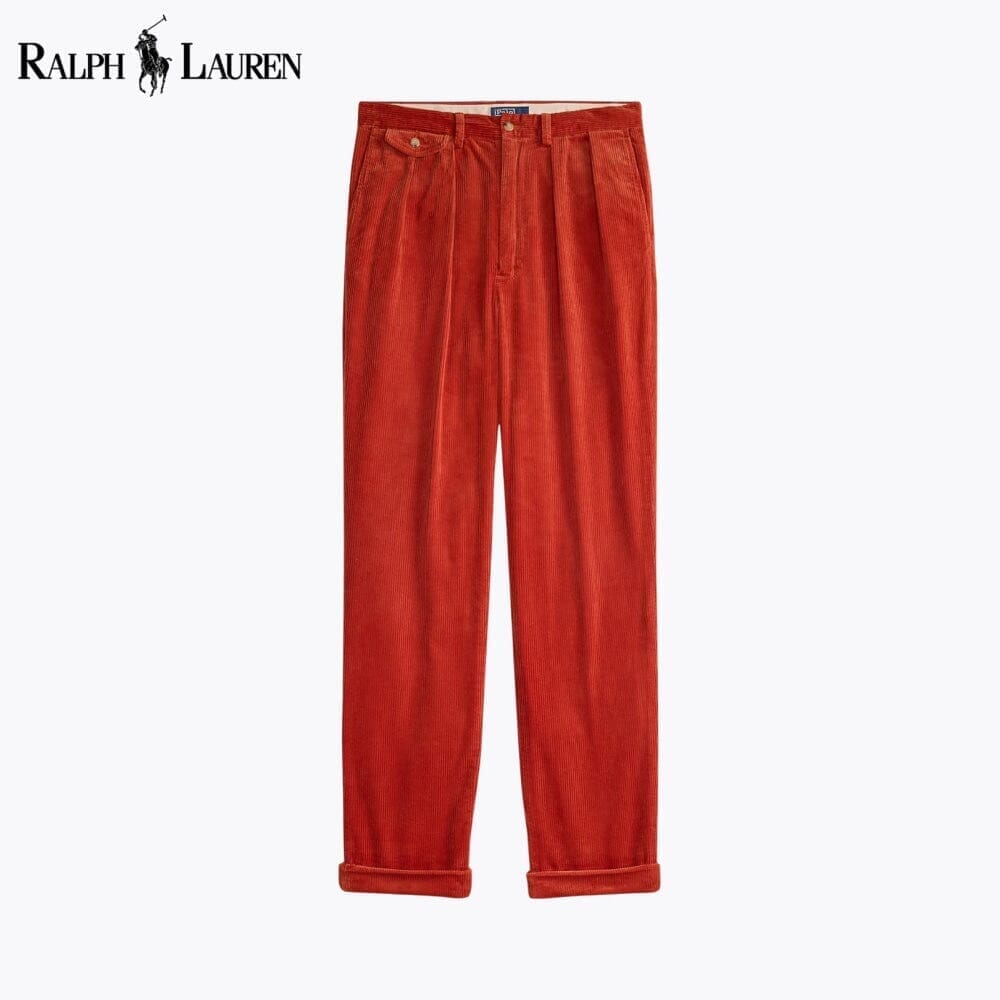 RL Whitman Relaxed Fit Corduroy Pant Ralph Lauren Adelstein Orange 28 