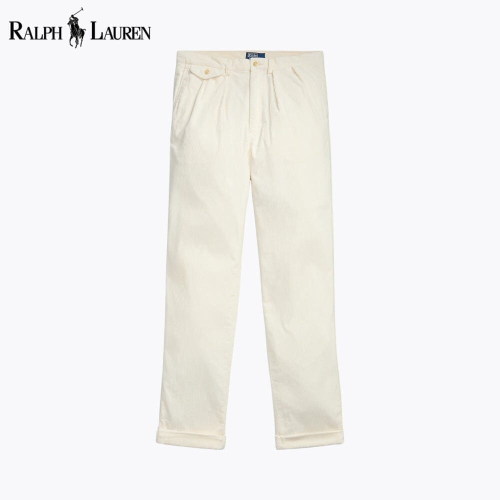 RL Whitman Relaxed Fit Corduroy Pant Ralph Lauren Adelstein White 28 