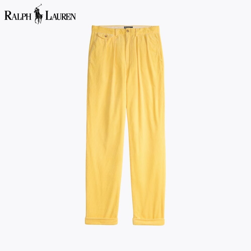 RL Whitman Relaxed Fit Corduroy Pant Ralph Lauren Adelstein Yellow 28 