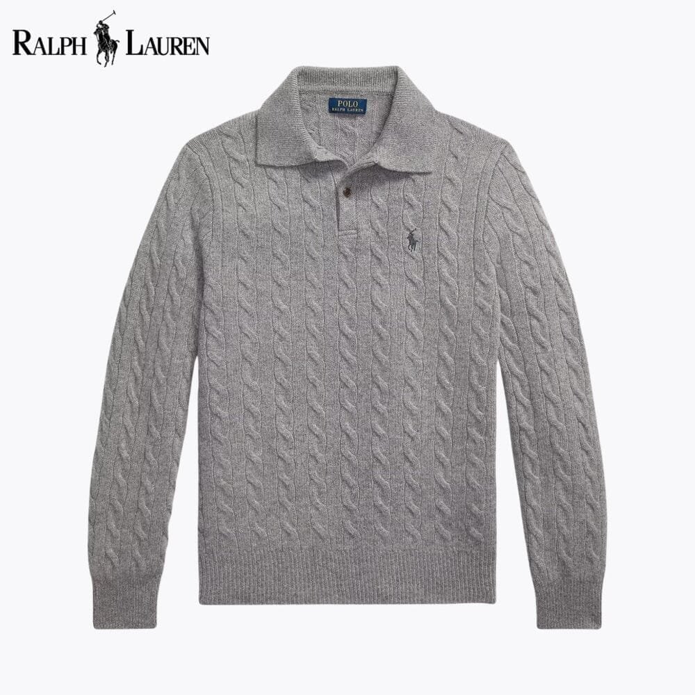 RL Wool–Cashmere Cable-Knit Jumper Ralph Lauren Adelstein Grey S 