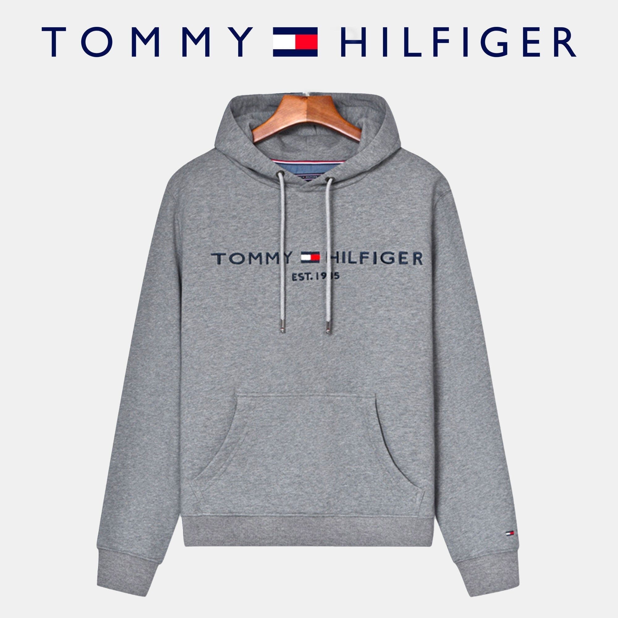 TH Men's Hoodie (Clearance) Tommy Hilfiger Adelstein Light gray M 