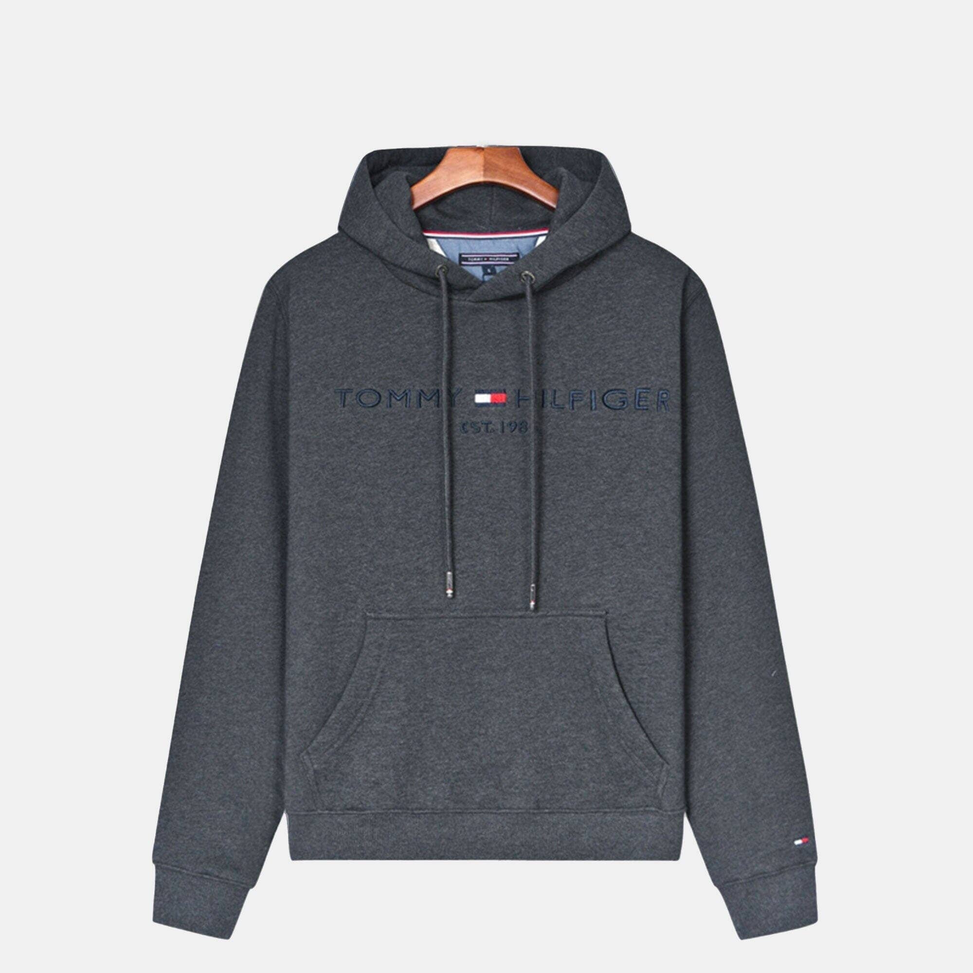 TH Premium Cotton Hoodie Tommy Hilfiger Adelstein Dark Gray S 