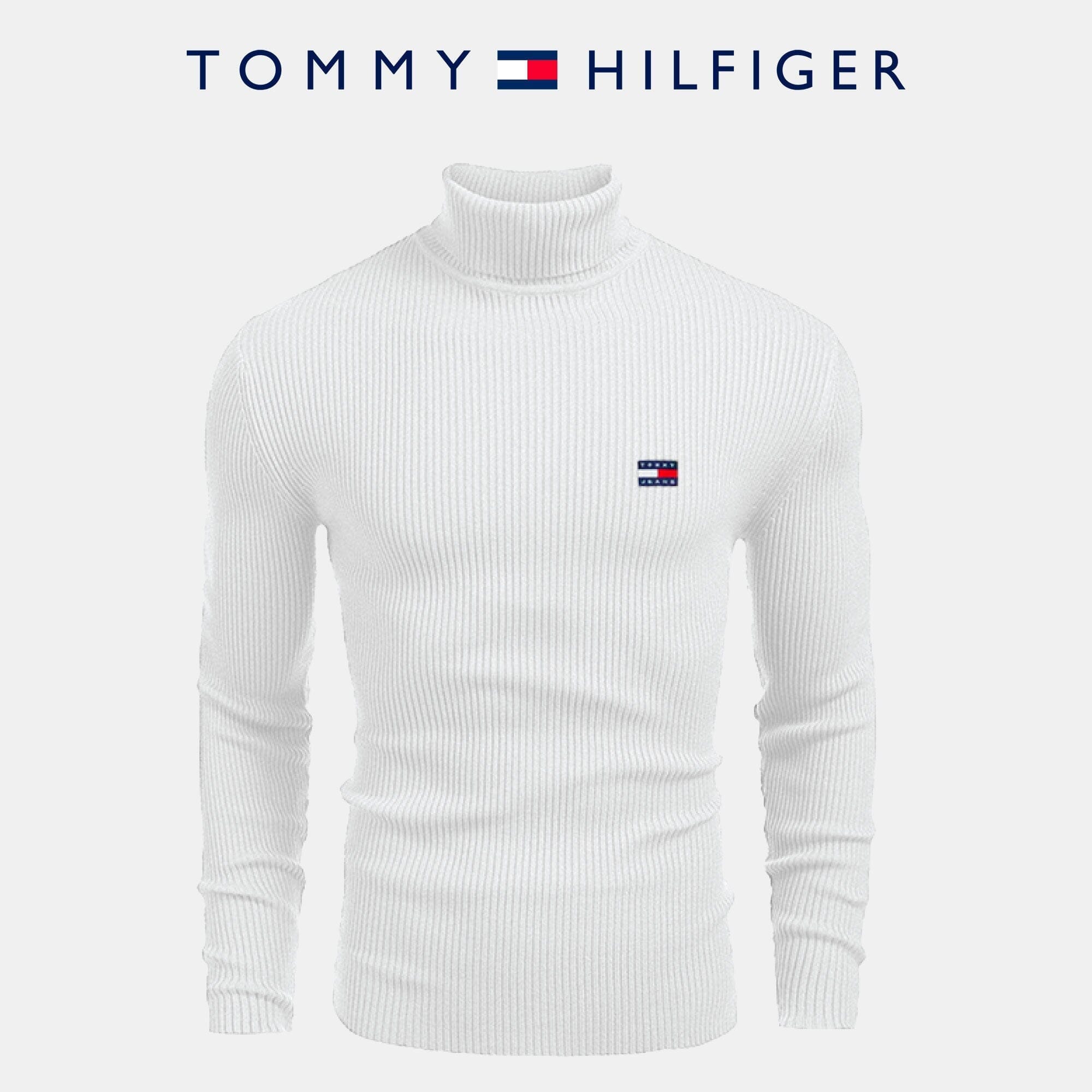 TH Turtleneck Sweater Tommy Hilfiger Adelstein White M 