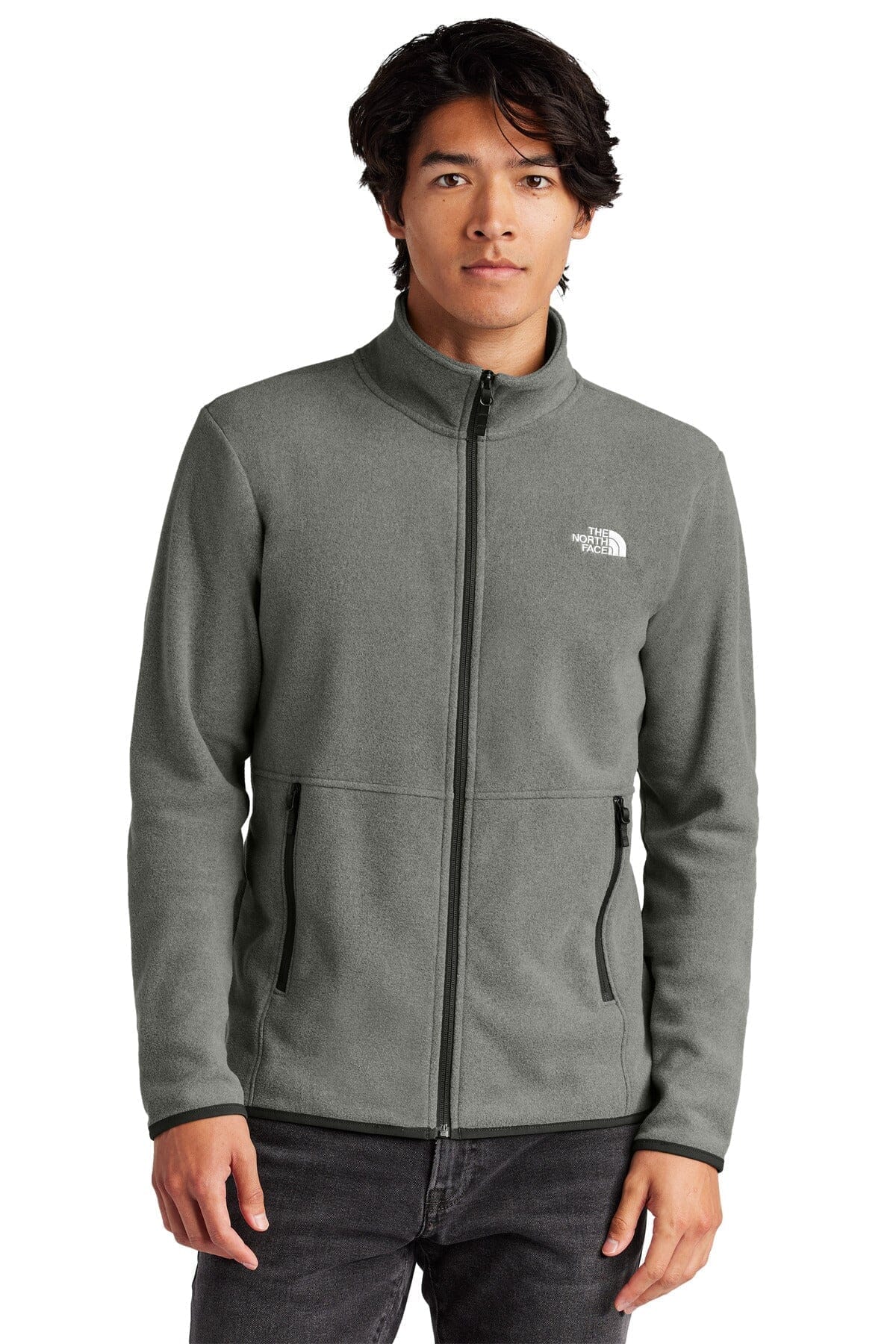 TNF Glacier Full-Zip Fleece Jacket The North Face Adelstein TNF Medium Grey Heather S 