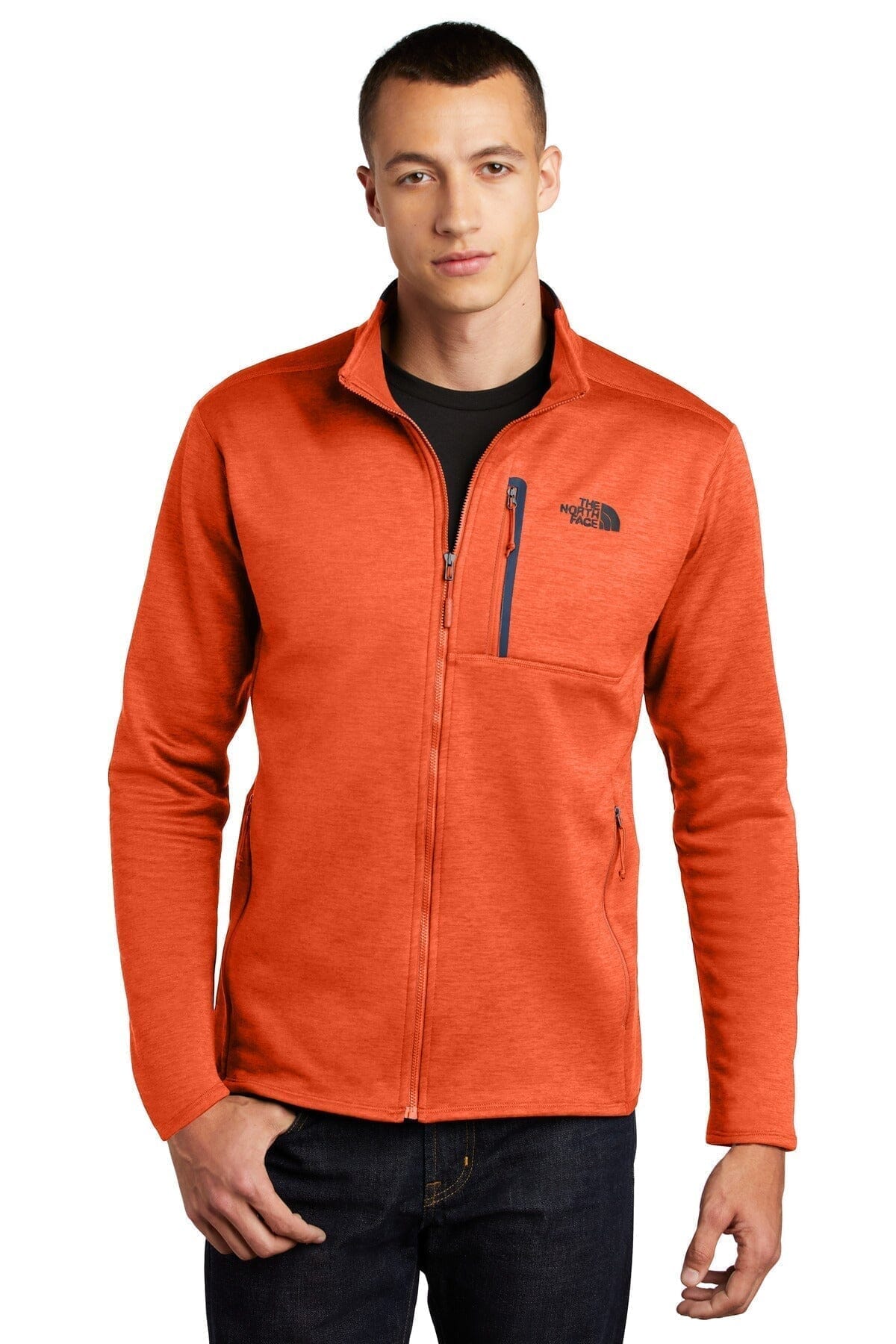 TNF Skyline Full-Zip Fleece Jacket The North Face Adelstein Zion Orange Heather/ Urban Navy S 