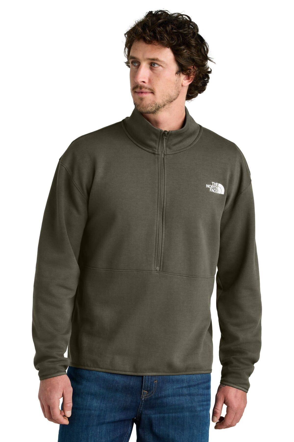 TNF Sleeve Logo Pullover Hoodie The North Face Adelstein New Taupe Green S 