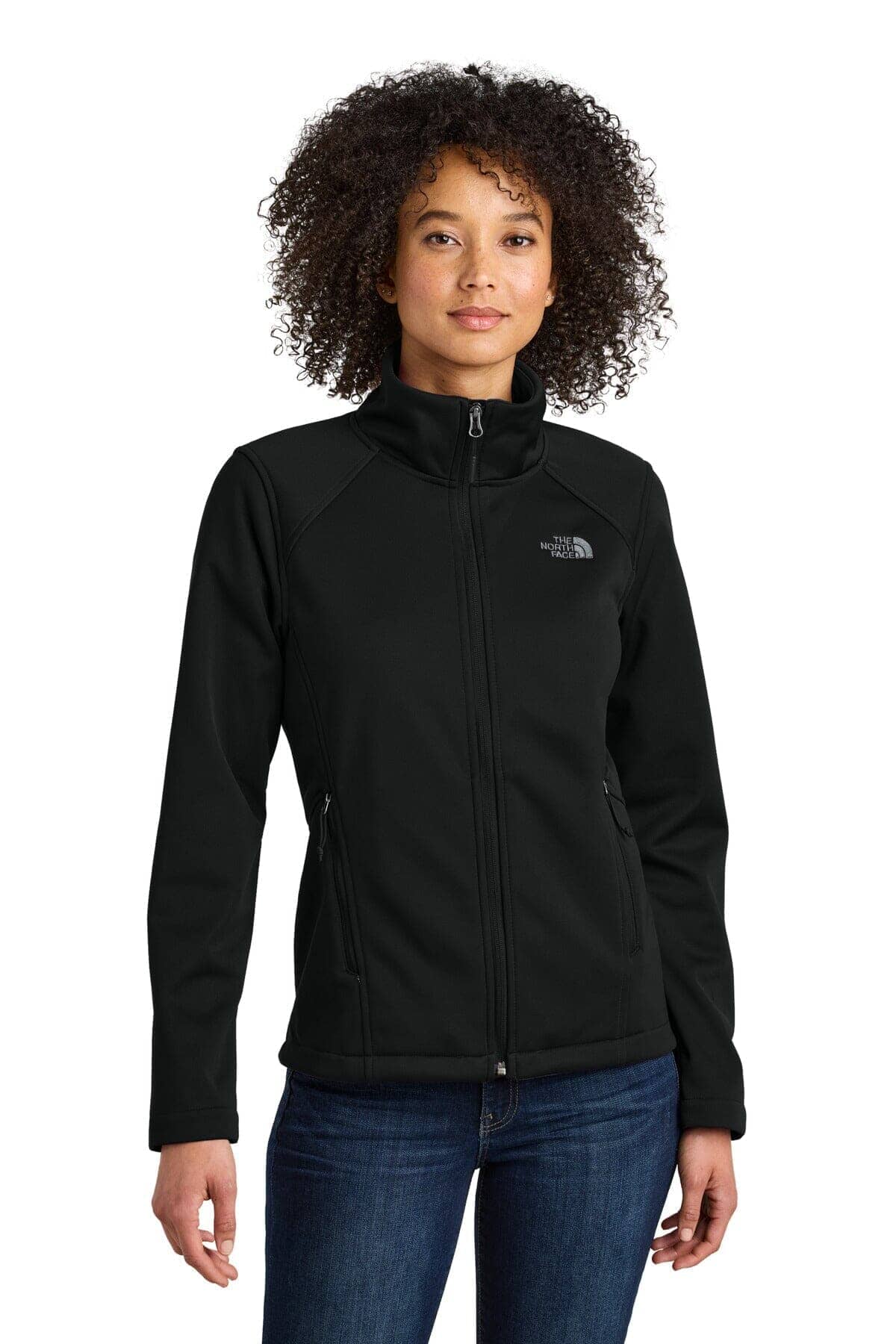 TNF Women's Chest Logo Ridgewall Soft Shell Jacket The North Face Adelstein TNF Black S 
